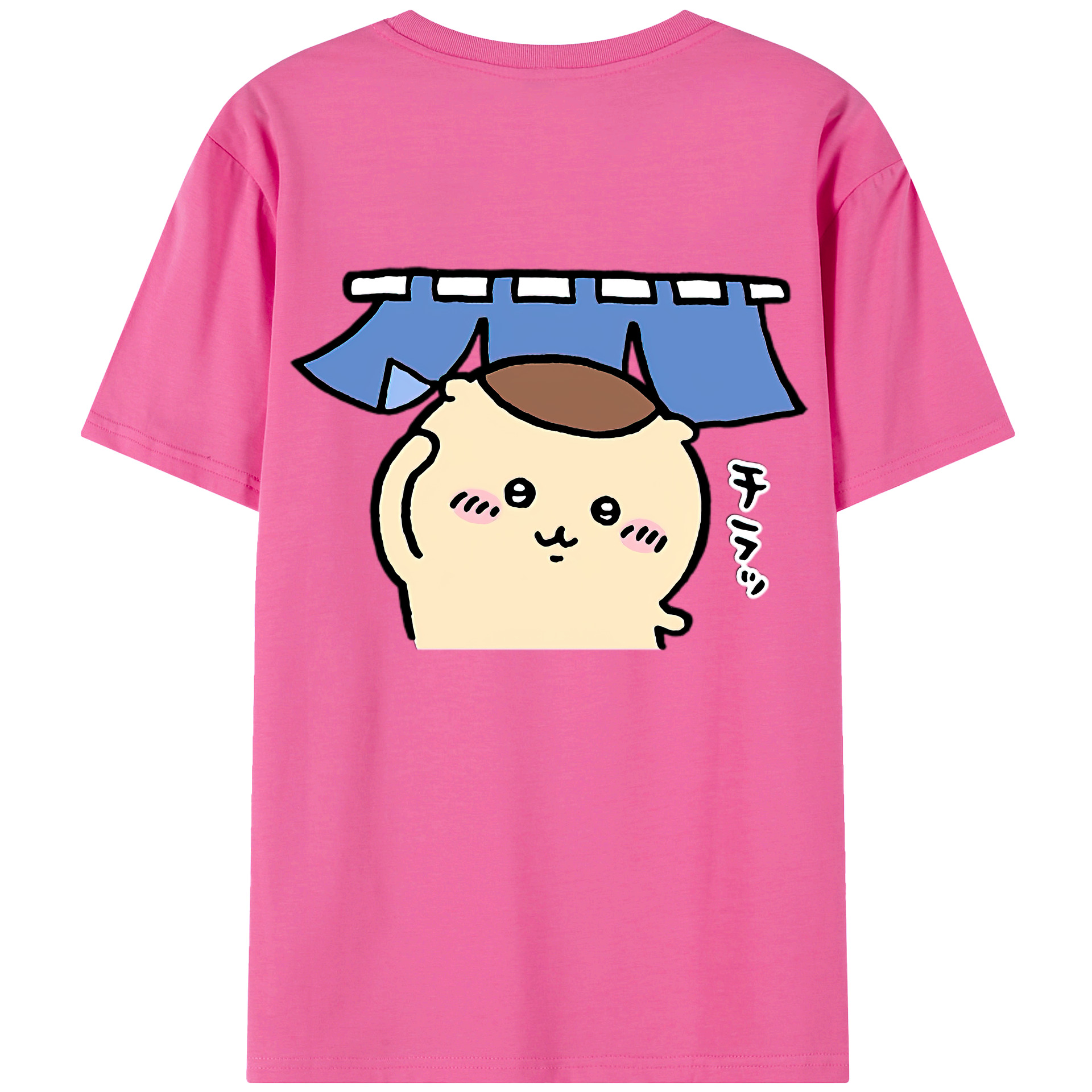 （画像用） ちいかわ くりまんじゅう Chii-kawa kuri manjū レディース半袖Tシャツ(バックプリント)